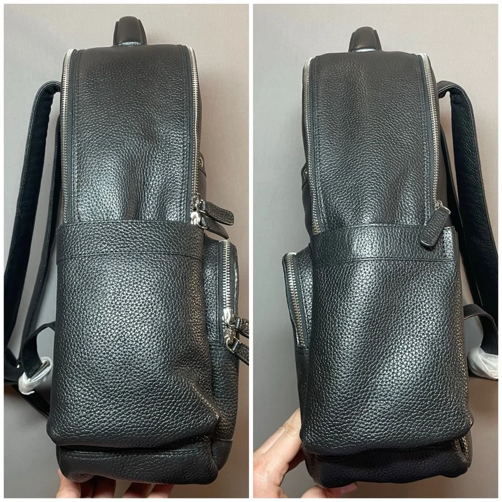 NEW Delta Million Miler Pebbled Black Leather Backpack, Travel, Business